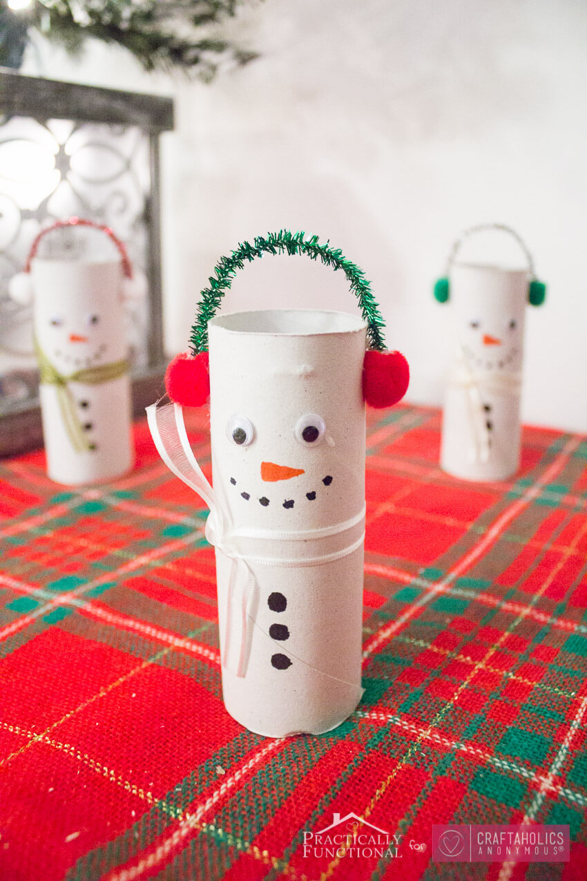 DIY Toilet Paper Roll Snowmen | Easy, Inexpensive, and Creative Christmas Crafts for Kids