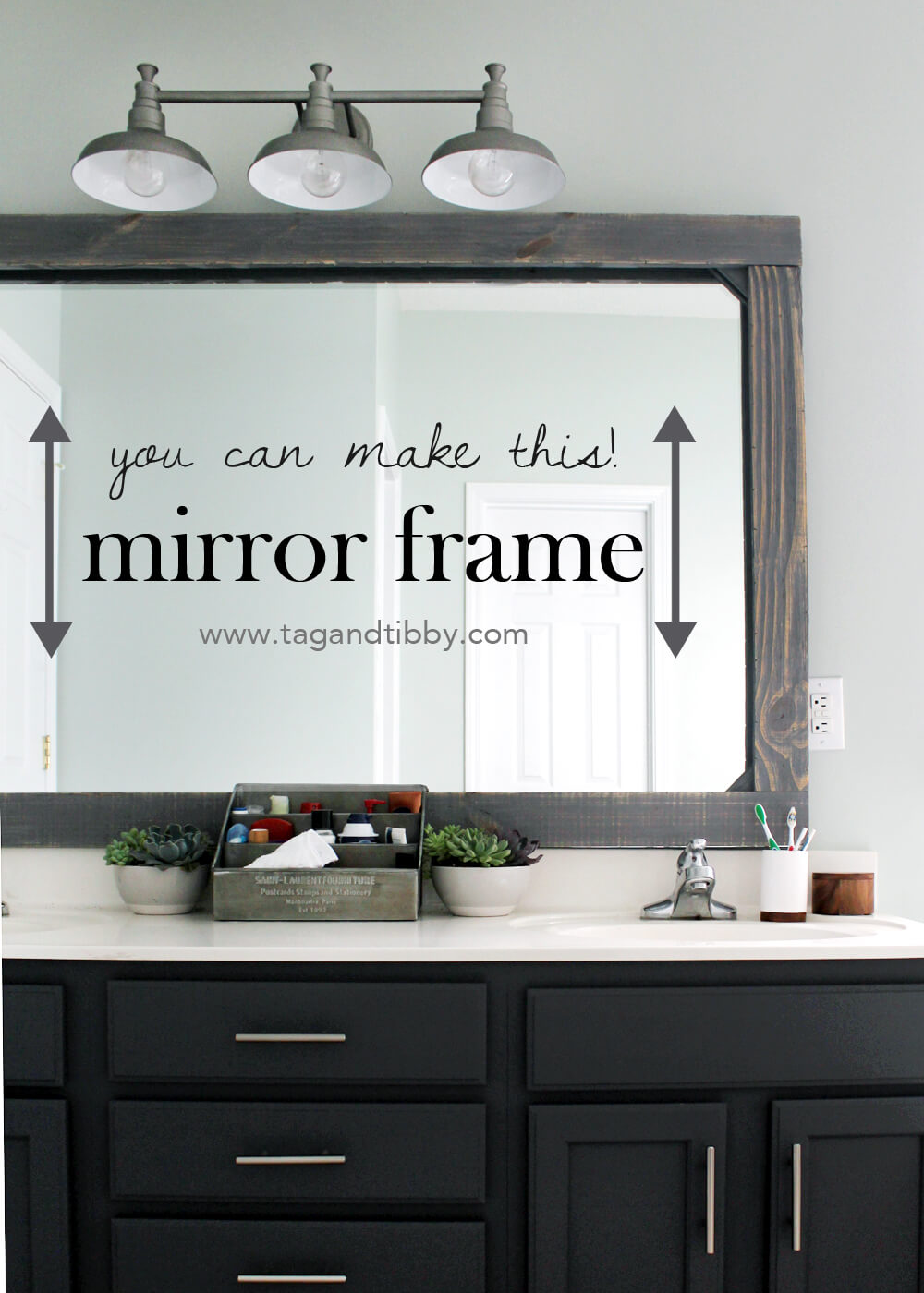 DIY Rustic Wood Mirror Frame