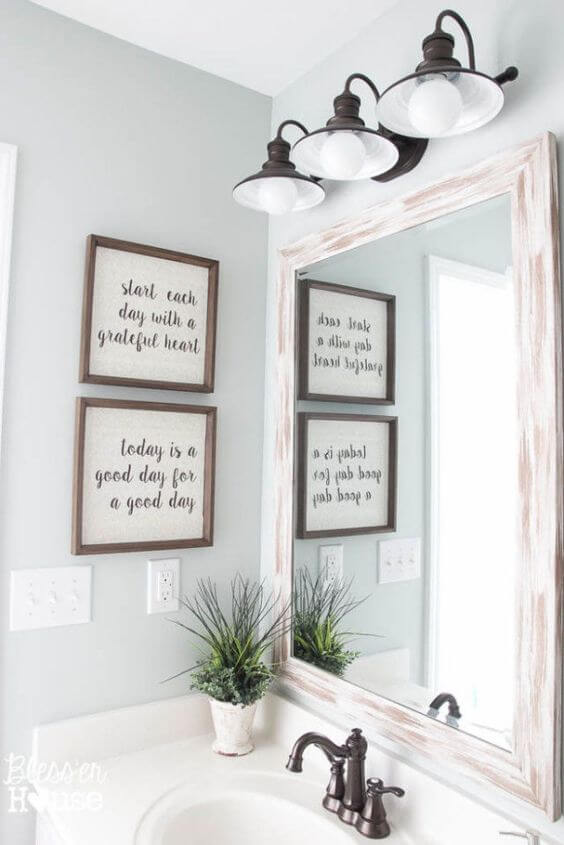 Line your bathroom wall with great quotes