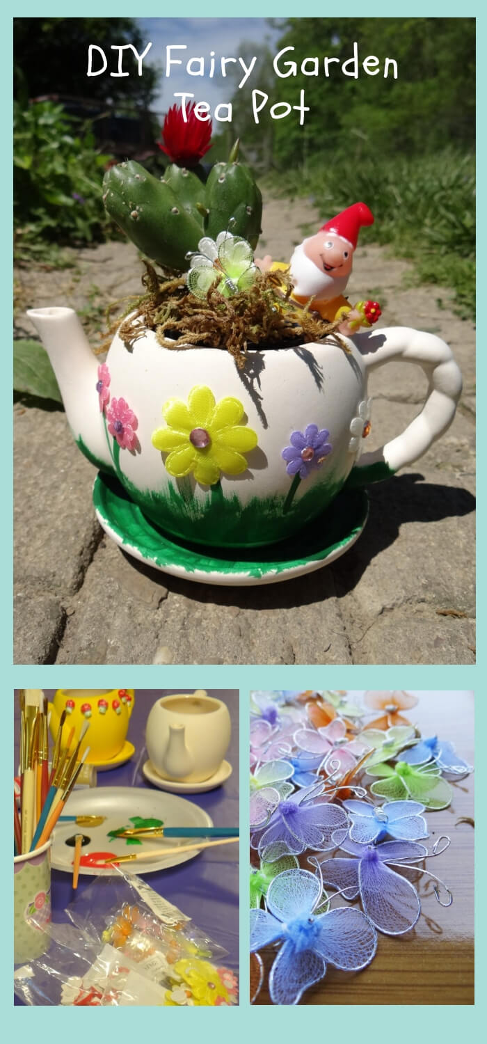 DIY Fairy Garden Tea Pot
