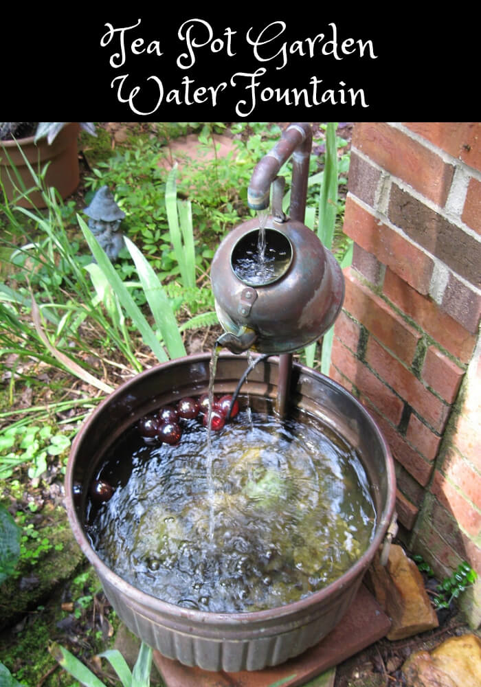 Tea Pot Garden Water Fountain
