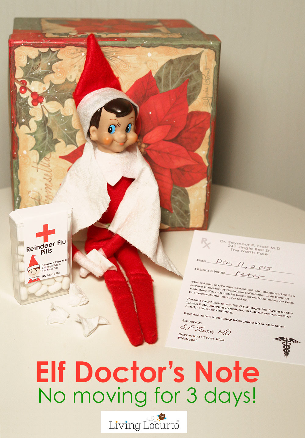 Elf doctor's note | Fun & Simple Elf on Shelf Ideas For This Christmas