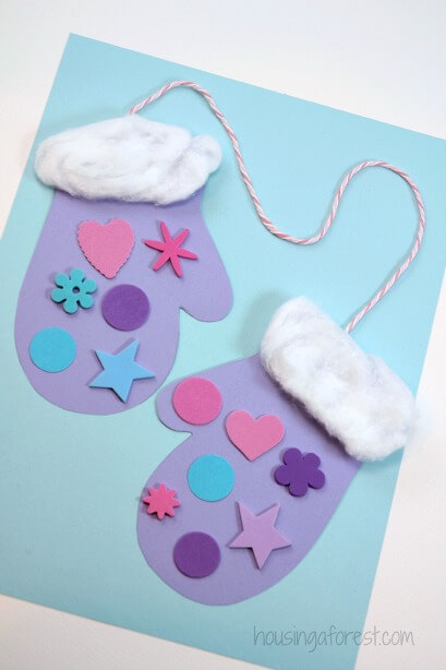 Winter Mitten Craft for Preschoolers | Christmas Craft Ideas for Preschoolers