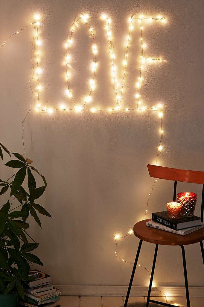Use strands lights spell out holiday greeting