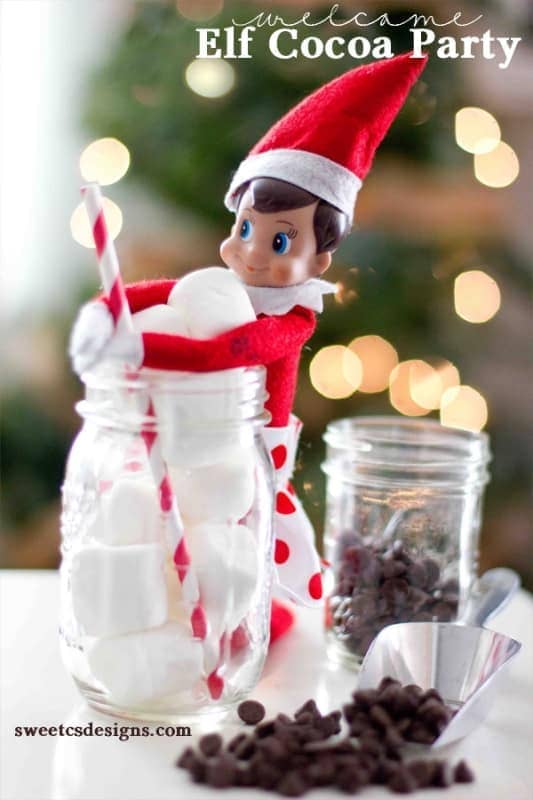 Elfie Cocoa Party | Fun & Simple Elf on Shelf Ideas For This Christmas