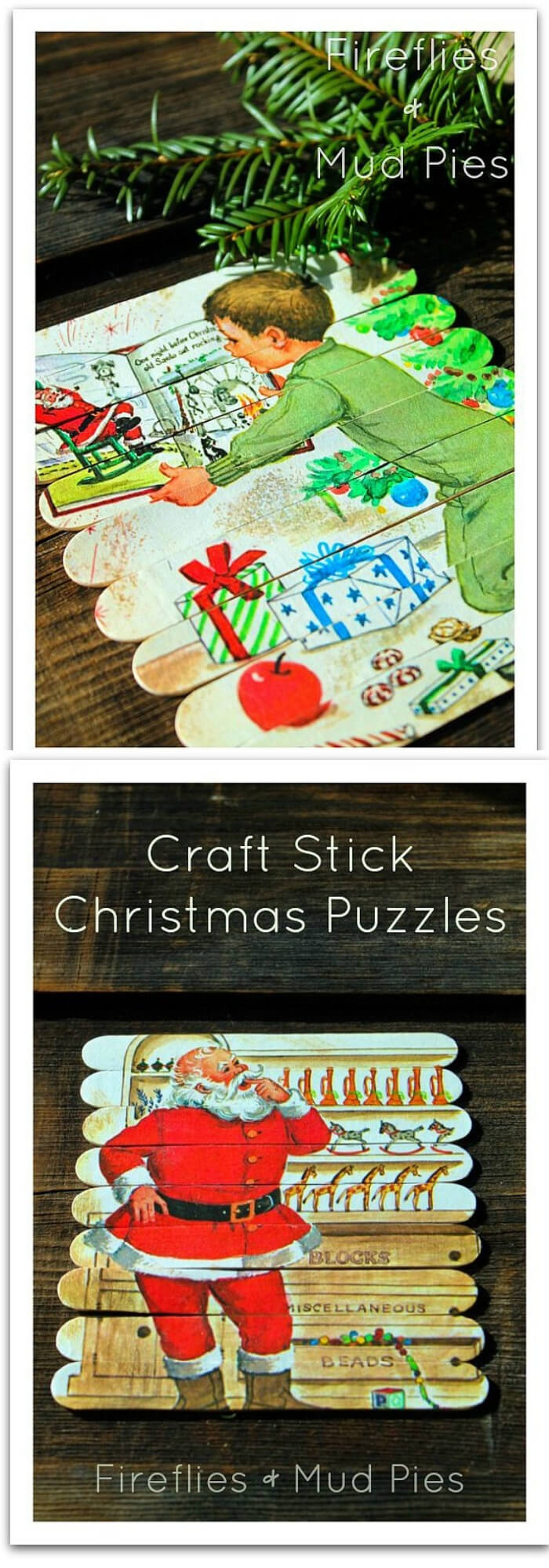 Christmas Puzzles | Homemade Ornaments | Easy, Inexpensive, and Creative Christmas Crafts for Kids