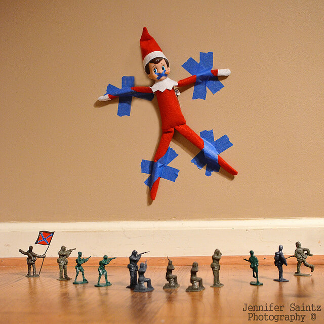 Captured by the Confederate Army | Fun & Simple Elf on Shelf Ideas For This Christmas
