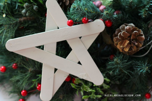 Popsicle stick stars | Homemade Ornaments | Easy, Inexpensive, and Creative Christmas Crafts for Kids