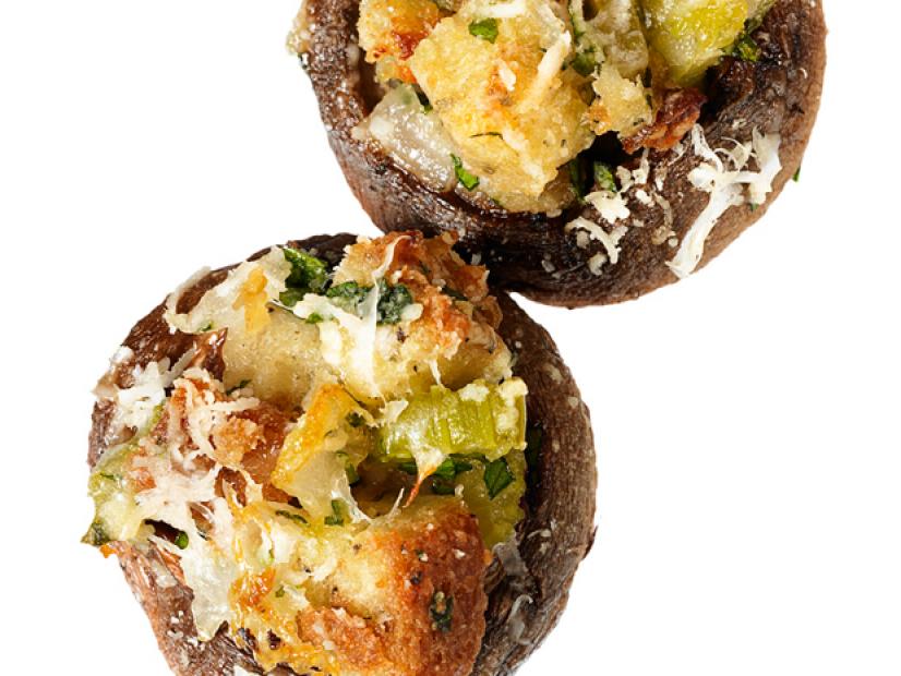 Stuffing-stuffed Mushrooms | Ideas For Thanksgiving Leftovers | FarmFoodFamily.com