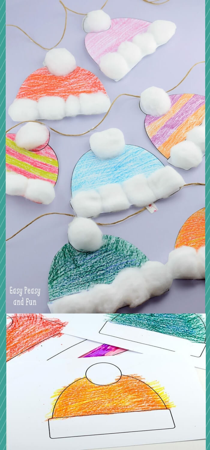 Winter Hats Craft for Kids | Christmas Craft Ideas for Preschoolers