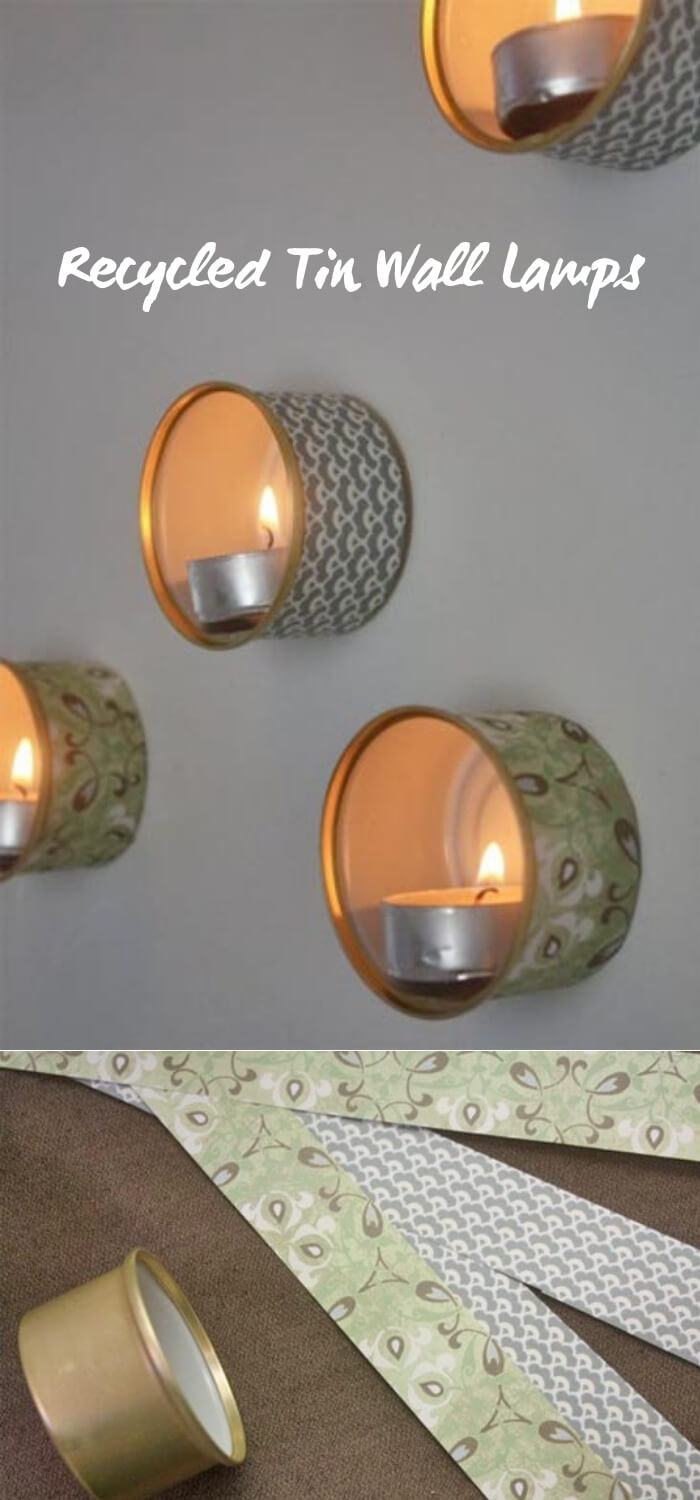 Recycled Tin Wall Lamps | Personalized Christmas Gifts from Recycled Tins