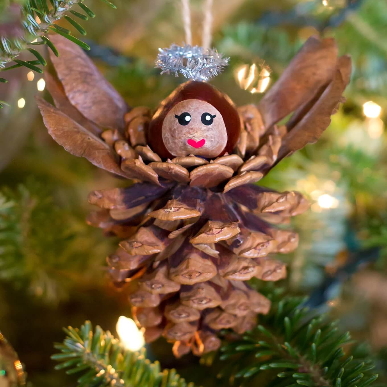 Pinecone Angels for the Christmas Tree