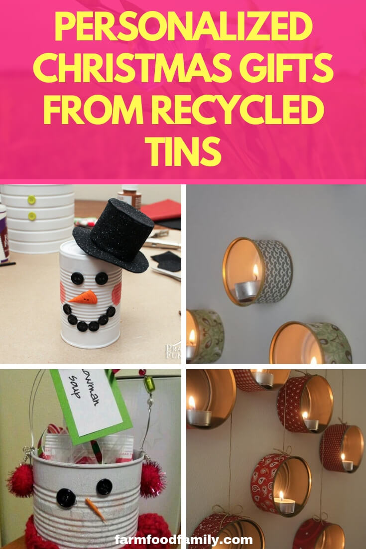 Christmas gifts: Personalized Christmas Gifts from Recycled Tins