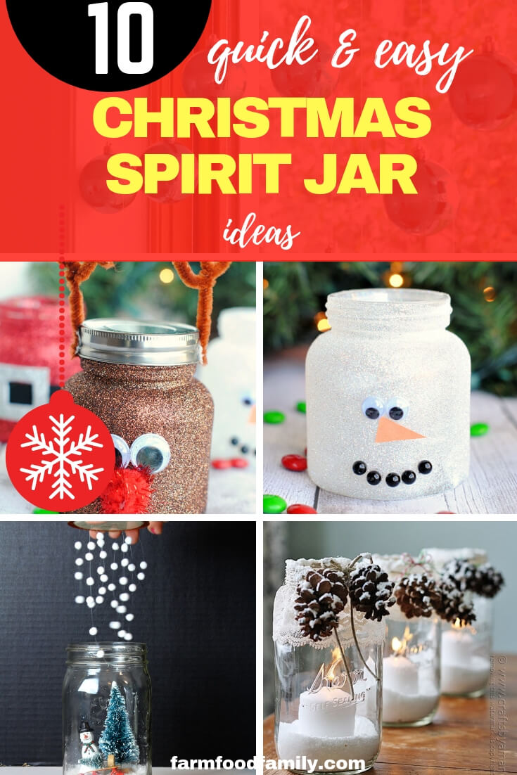 An Easy Christmas Gift: 10 Christmas Spirit Jar Ideas