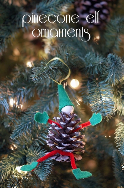 Pinecone elf ornament
