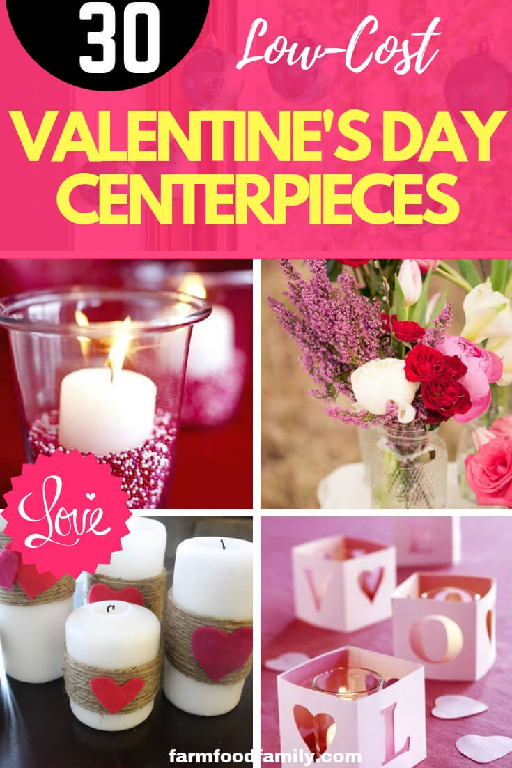No-Cost or Low-Cost Valentine's Day Centerpieces
