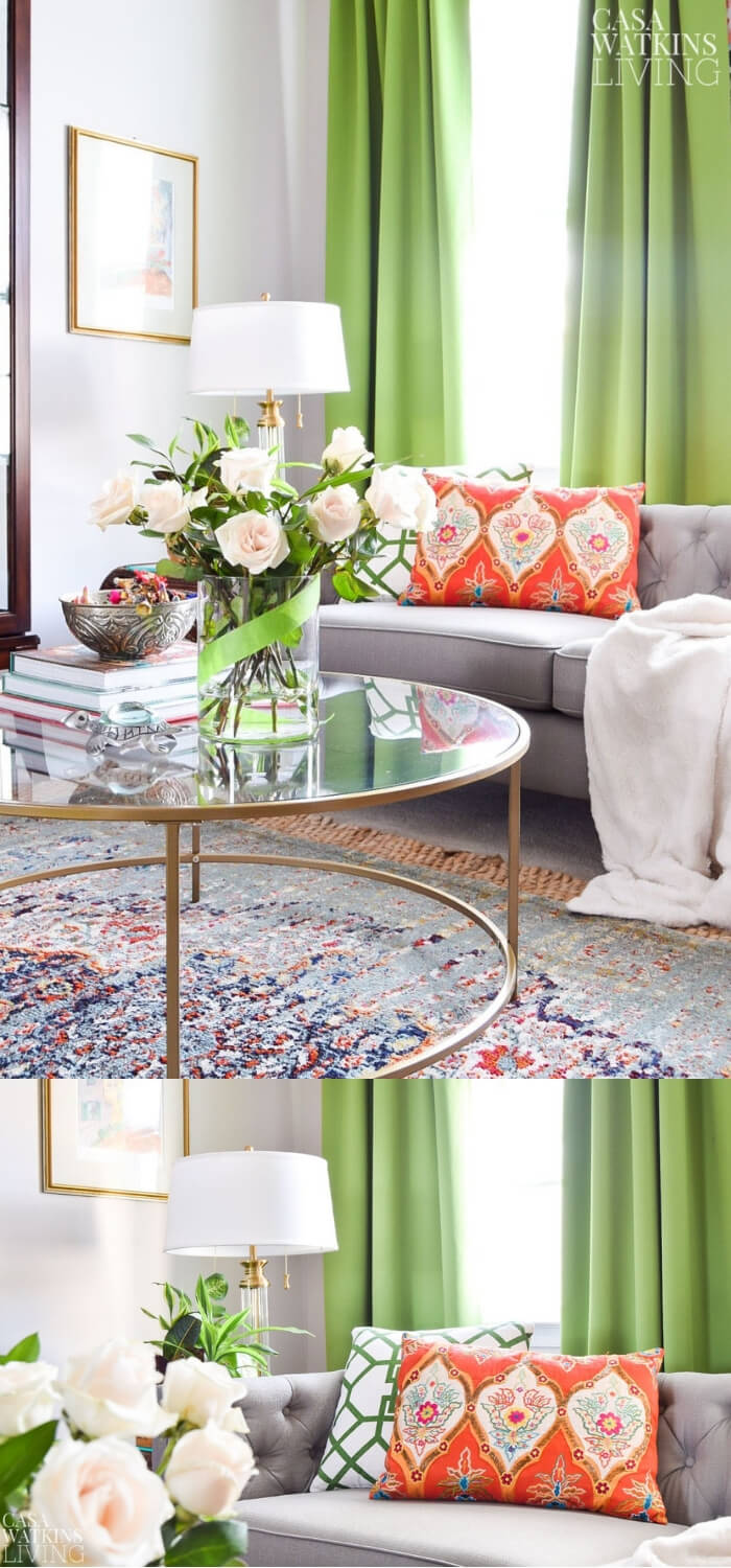 Quick Decorating Changes for Spring: Coffee table with bohemian decor
