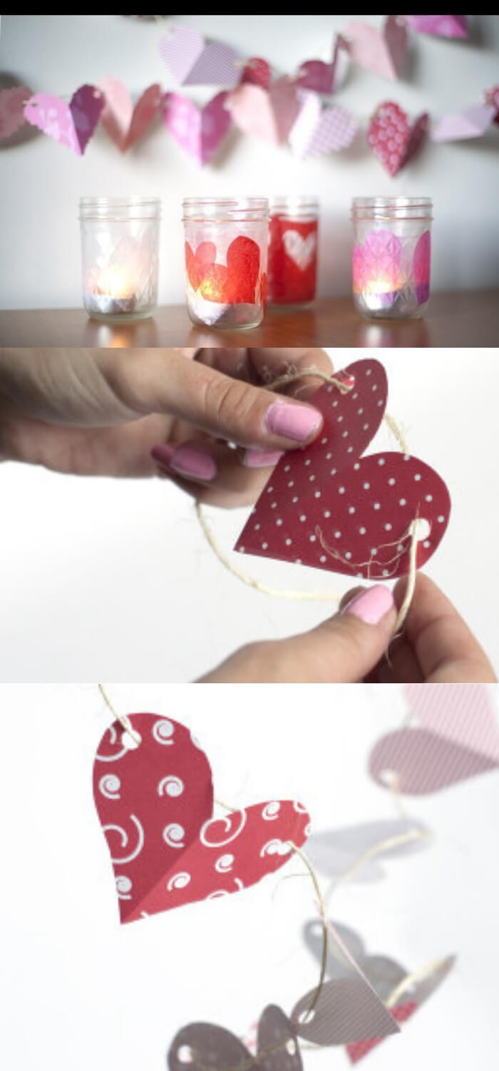 Love Light Candle Holders | DIY Mason Jar Gift Ideas For Valentine's Day | FarmFoodFamily.com