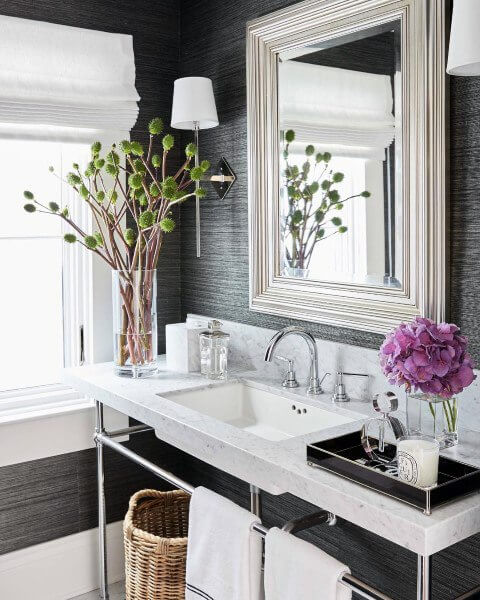 Use Mirrors to Create the Illusion of Space | Easy Ways to Make a Small Bathroom Look Larger | FarmFoodFamily.com