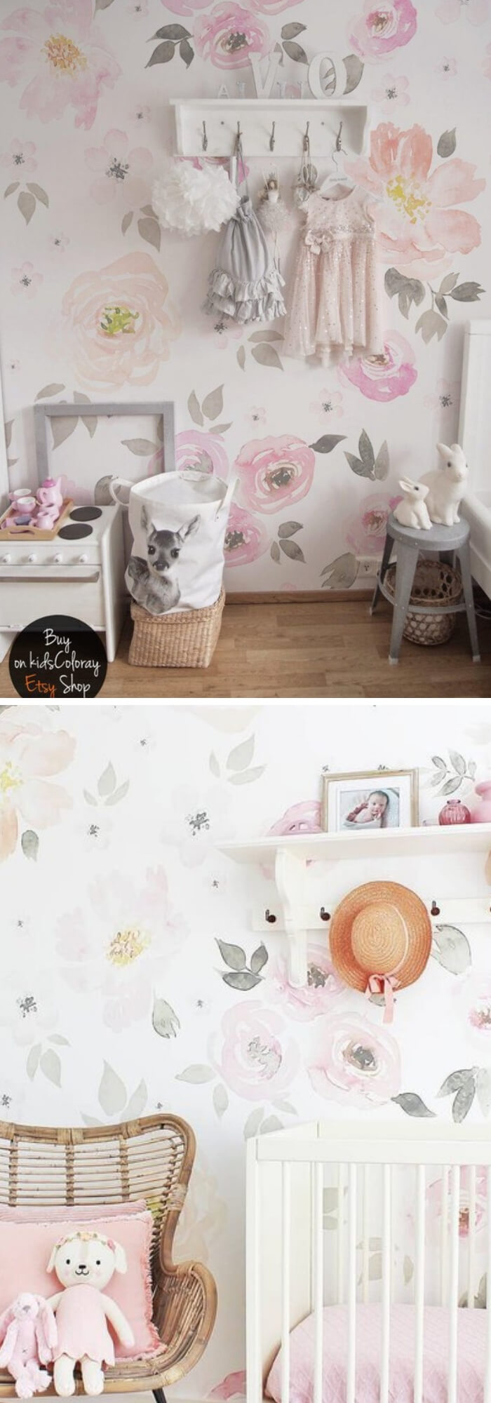 Home Decorating Ideas With Flowers: Vintage Floral wallpaper
