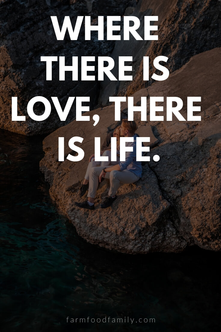 Cute, Funny, and Sweet Love Quotes For Him | Where there is love, there is life.