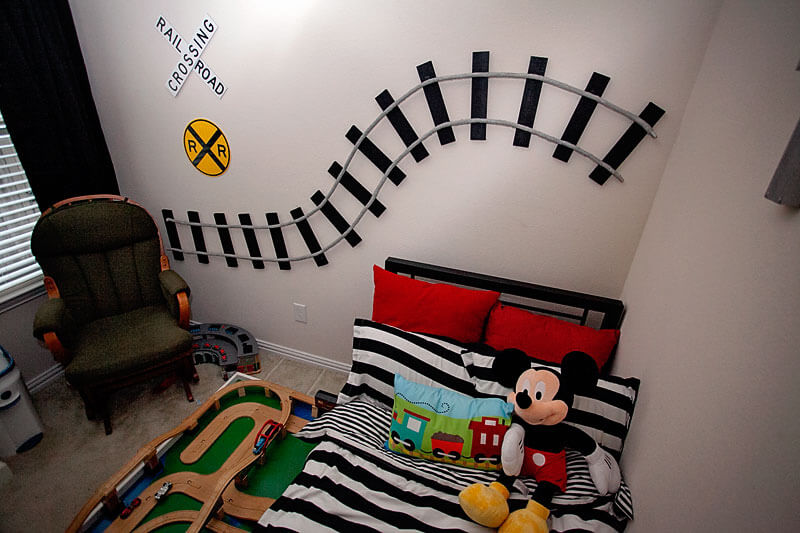 Start by Decorating the Walls of the Railroad Theme Bedroom | How to Decorate a Train Theme Bedroom: Design a Little Boy’s Railroad Theme Room or Nursery
