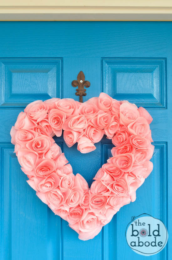 Coffee Filter Heart Wreath | Environmentally-Friendly Valentine's Day Gifts