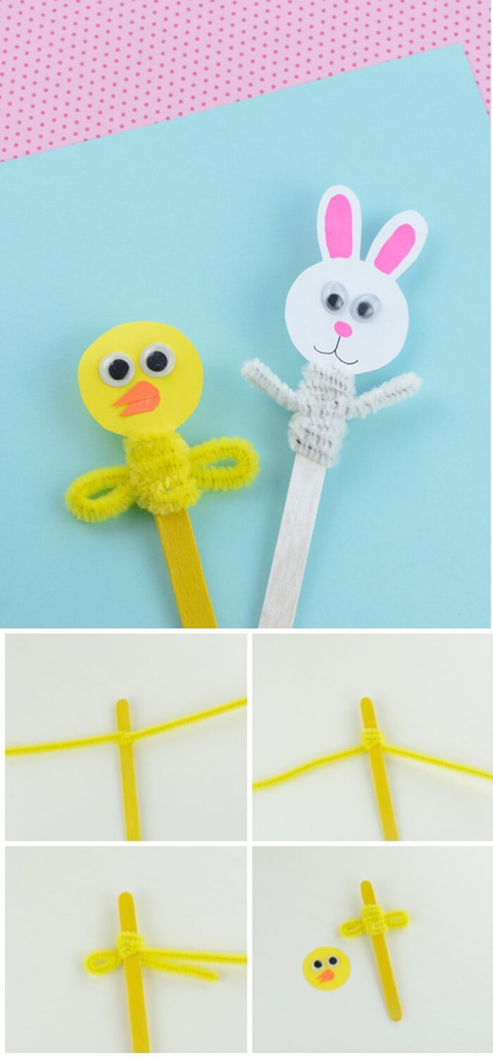 Easter Craft Stick Puppets | Easy & Fun Easter Crafts For Kids