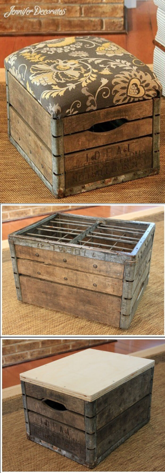 Make an Ottoman | Best DIY Wood Crate Projects & Ideas