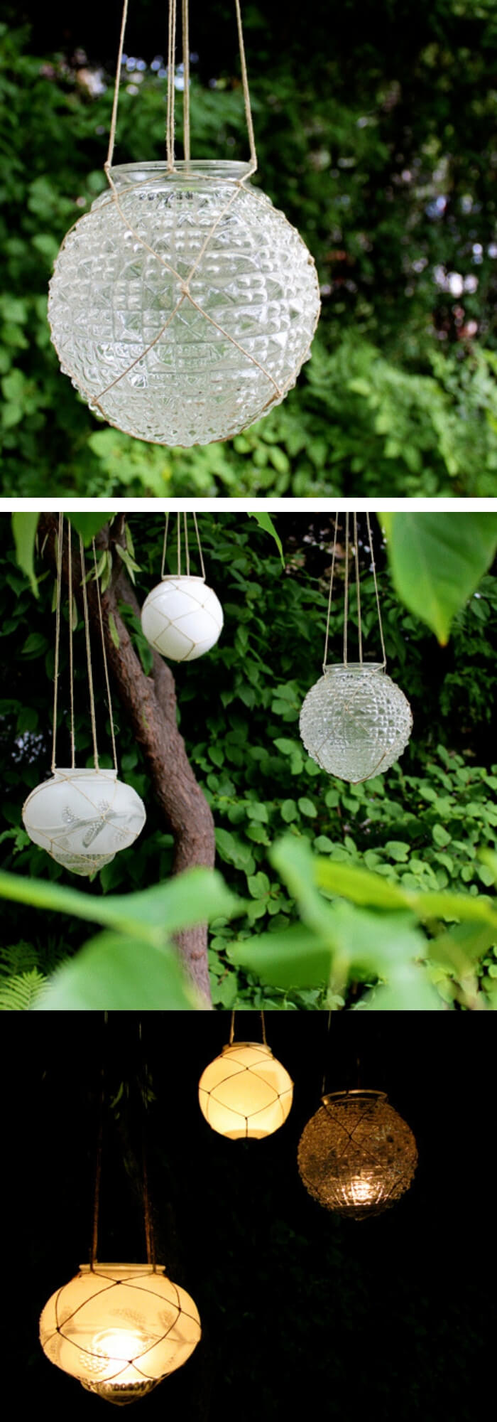 Garden Lighting: upcycled candle lanterns | Best DIY Repurposed Garden Tools Ideas | Garden Craft Ideas