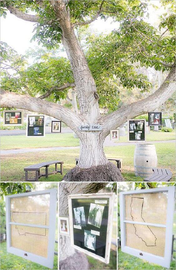 Photo Display for Wedding | Creative & Rustic Backyard Wedding Ideas For Summer & Fall