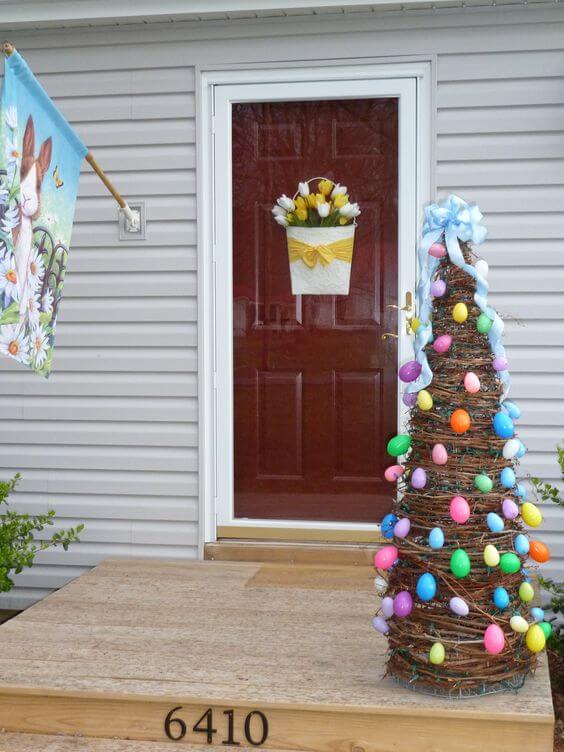 DIY Egg tree | Best Easter Porch Decorating Ideas
