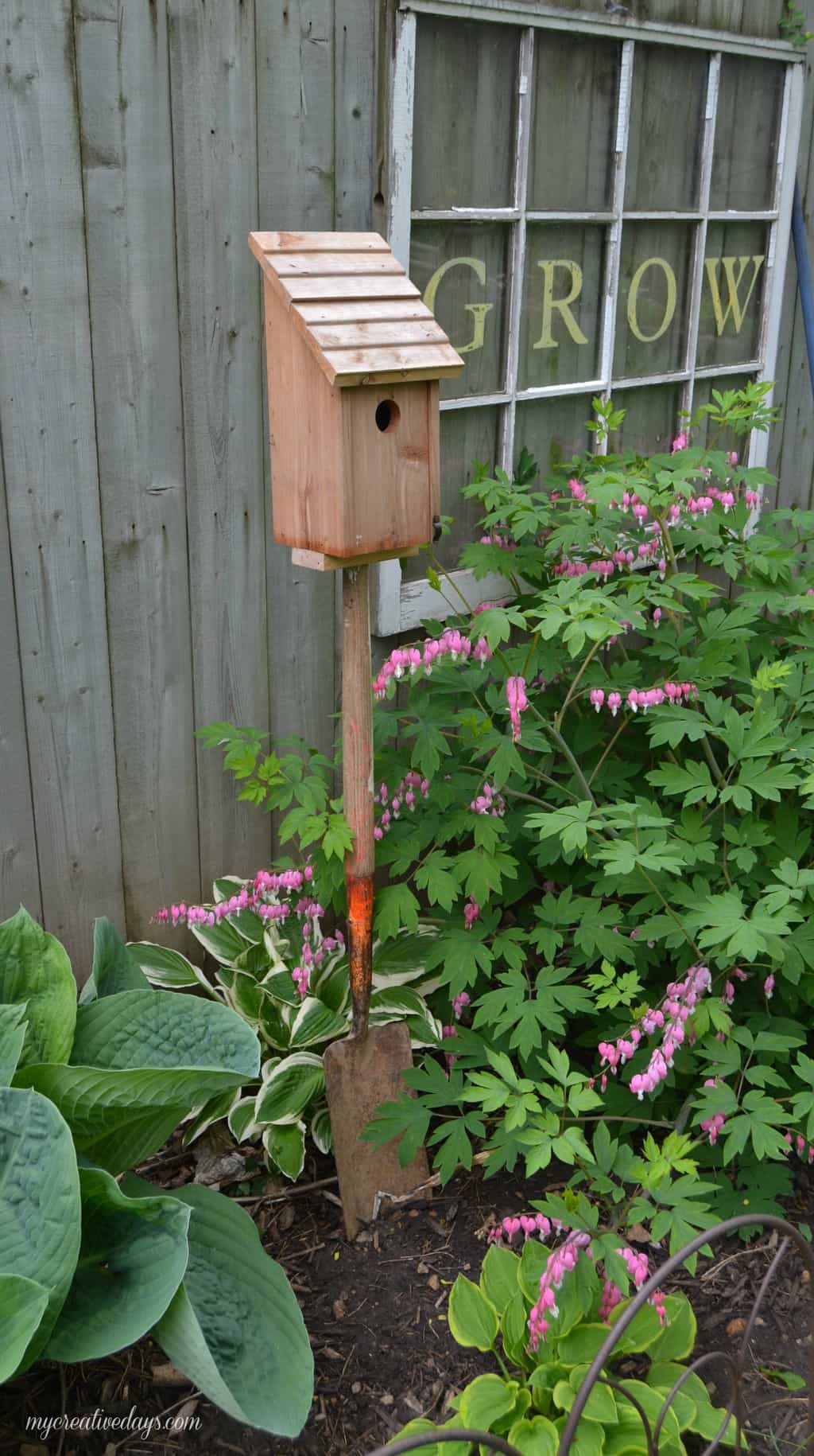 Repurposed Bird House | Best DIY Repurposed Garden Tools Ideas | Garden Craft Ideas