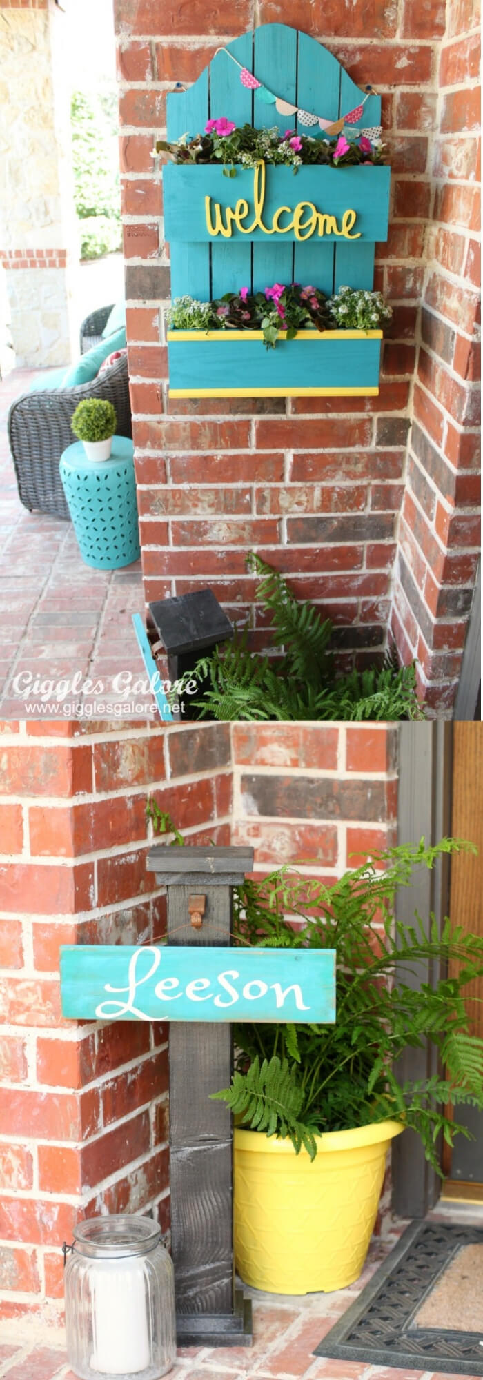 Spring Planter Box Welcome | Best Spring Porch Sign Decor Ideas & Designs