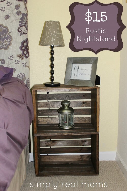 Crate Nightstand with $15 | Best DIY Wood Crate Projects & Ideas
