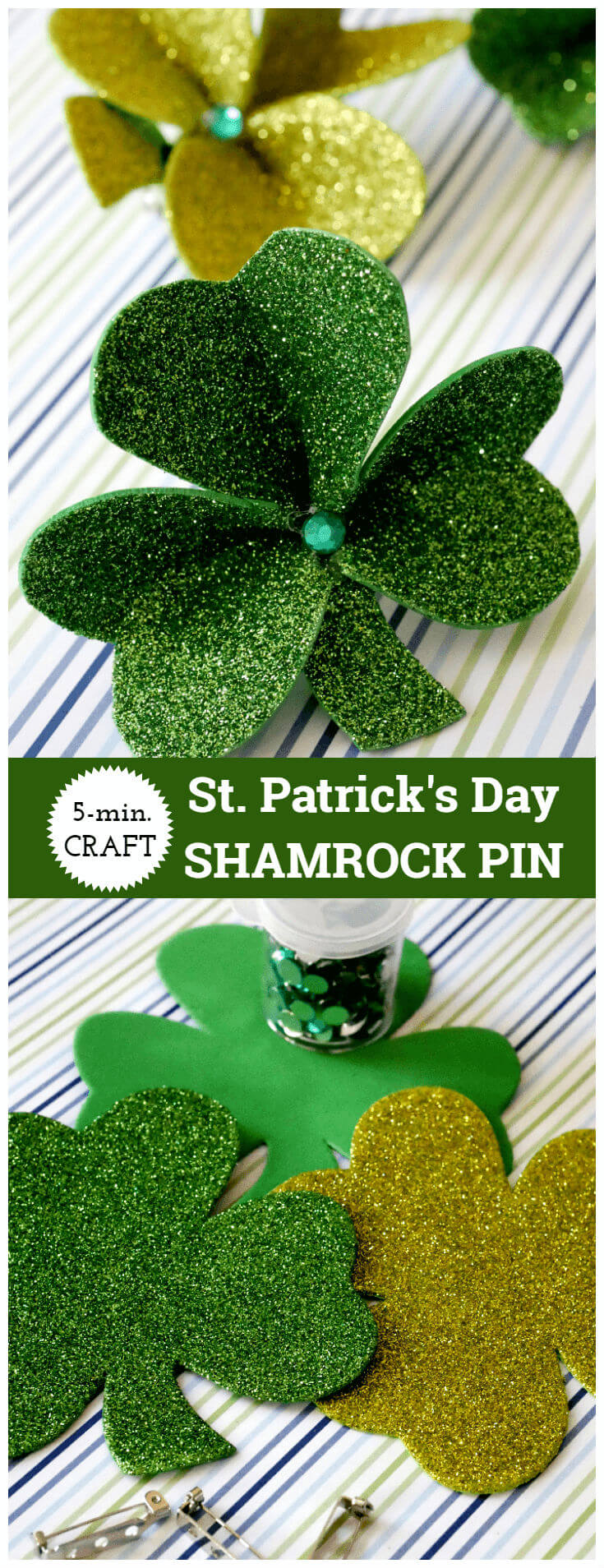 St. Patrick’s Day Shamrock Pin | Creative St. Patrick’s Day Decor Ideas