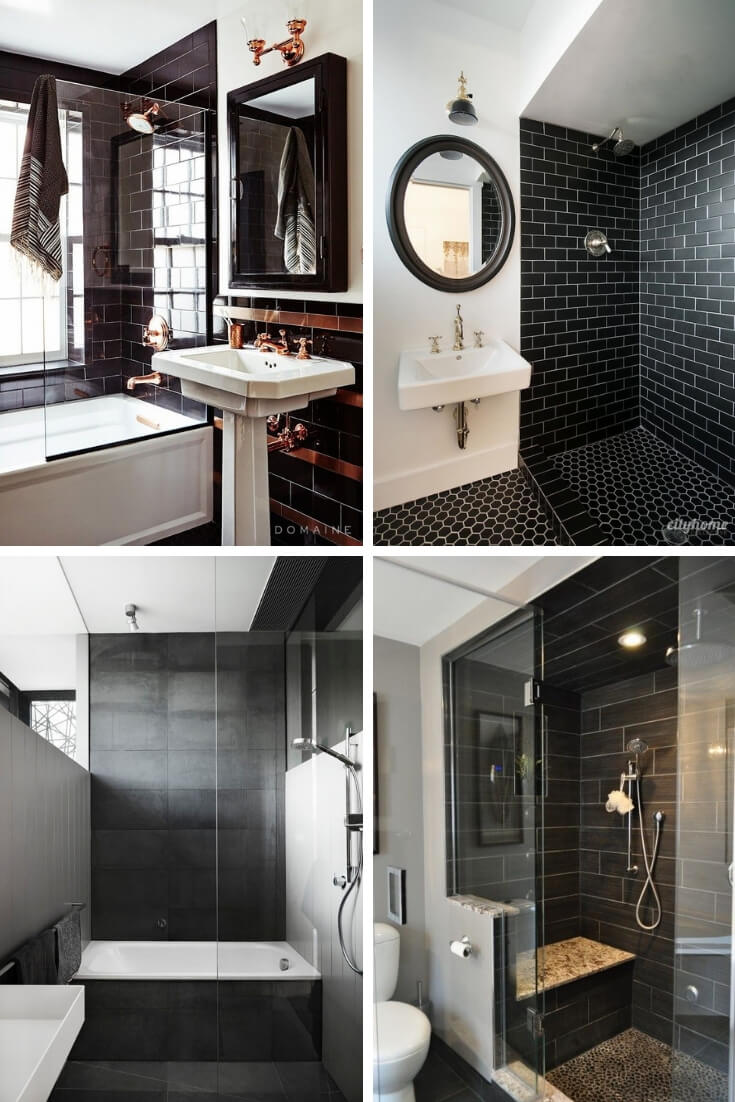 Black Bathroom Tile Ideas 2 | Bathroom Tile Design: Ideas for Incorporating Tile into the Bathroom Design