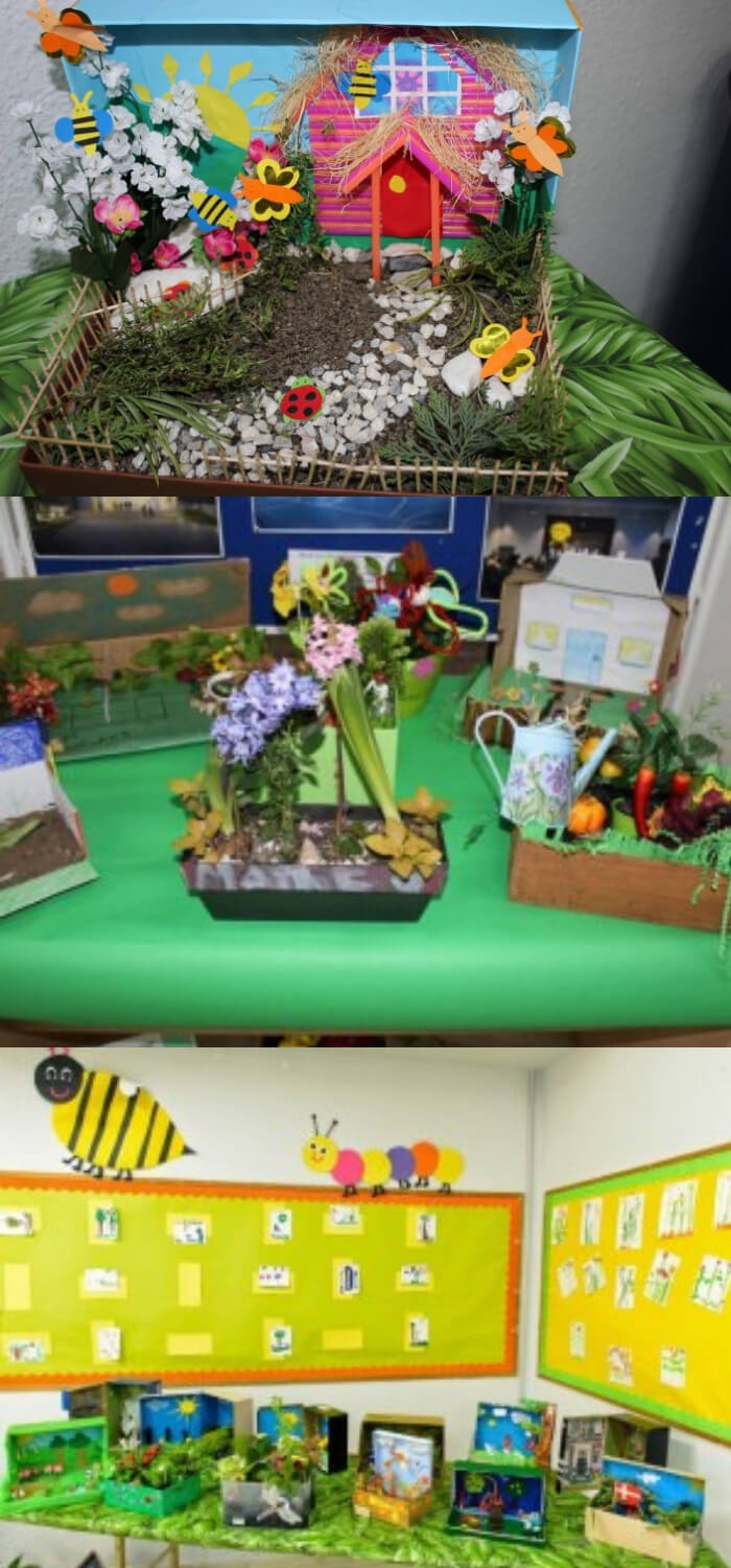 Shoe box Garden Display, by Year 1 and Year 2 | Best Repurposed Garden Ideas Using Shoe Box