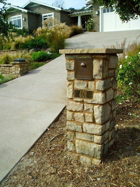 stone mailboxes | Best Mailbox Landscaping Ideas
