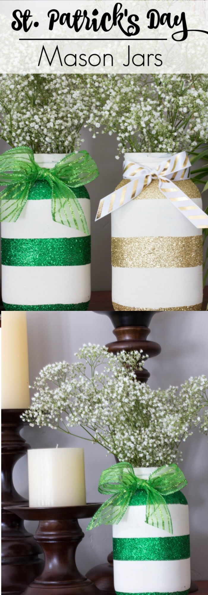St. Patrick's Day Mason Jars | Creative St. Patrick’s Day Decor Ideas
