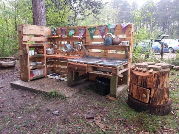 DIY Pallet Outdoor Kitchen | DIY Outdoor Kitchen Ideas (Cheap, Simple, Modern, and Country)