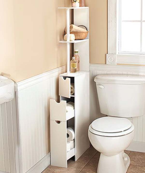 Linen cabinets | Best Small Bathroom Storage Designs & Ideas
