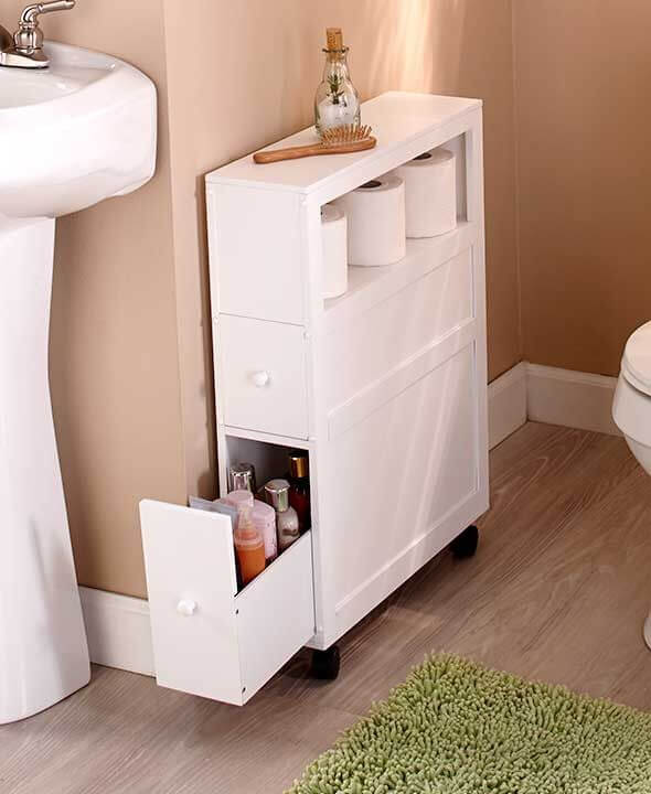 Slim organizer | Best Small Bathroom Storage Designs & Ideas