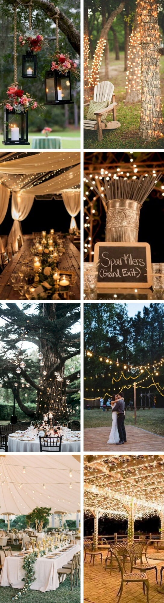 Backyard Wedding Lighting | Creative & Rustic Backyard Wedding Ideas For Summer & Fall
