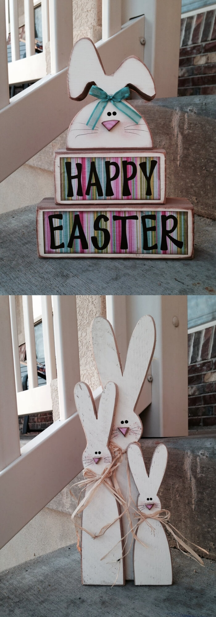 Skinny bunnies | Best Easter Porch Decorating Ideas