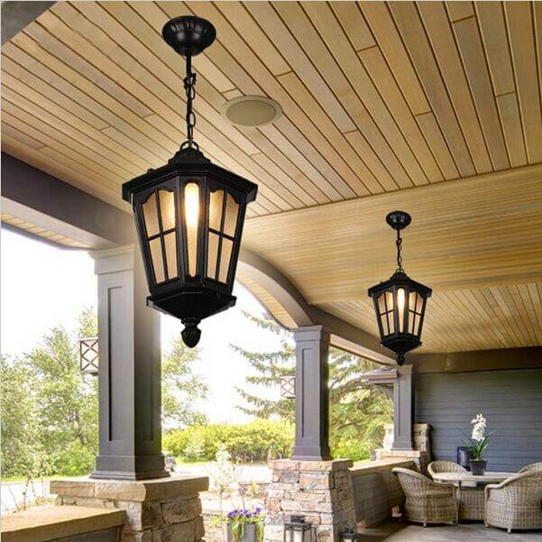 Waterproof outdoor porch lamp | Trending & Vintage Porch Lighting Ideas & Designs | FarmFoodFamily.com