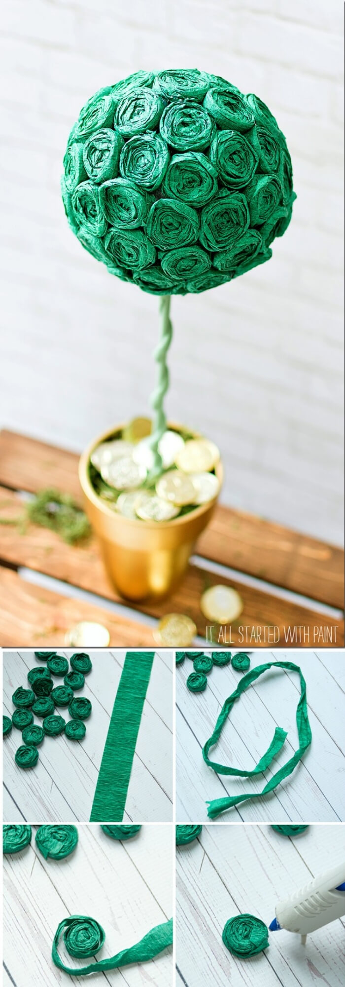 Dollar store topiary for St. Patrick's Day | Creative St. Patrick’s Day Decor Ideas