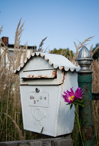 Grey mailbox | Best Mailbox Landscaping Ideas