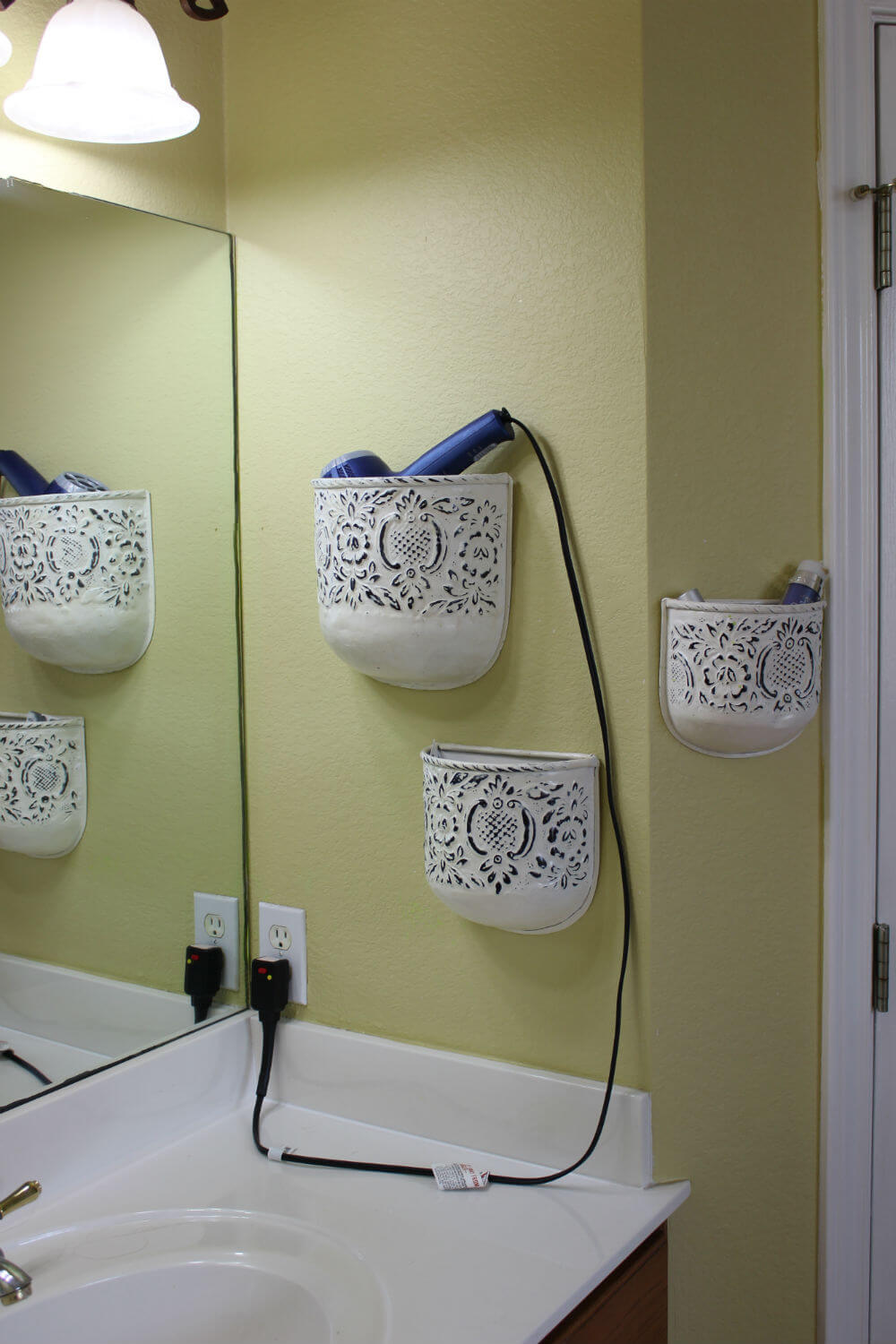 Hair drier holders | Best Small Bathroom Storage Designs & Ideas