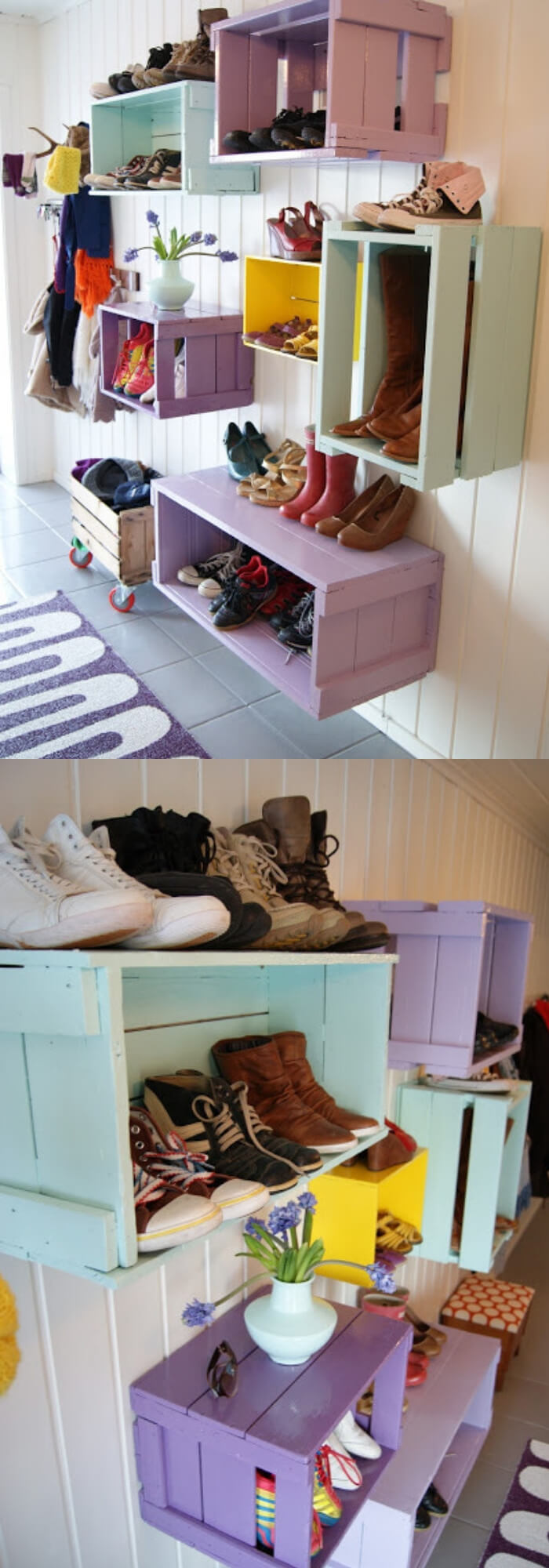 Mudroom Storage Cubes | Best DIY Wood Crate Projects & Ideas